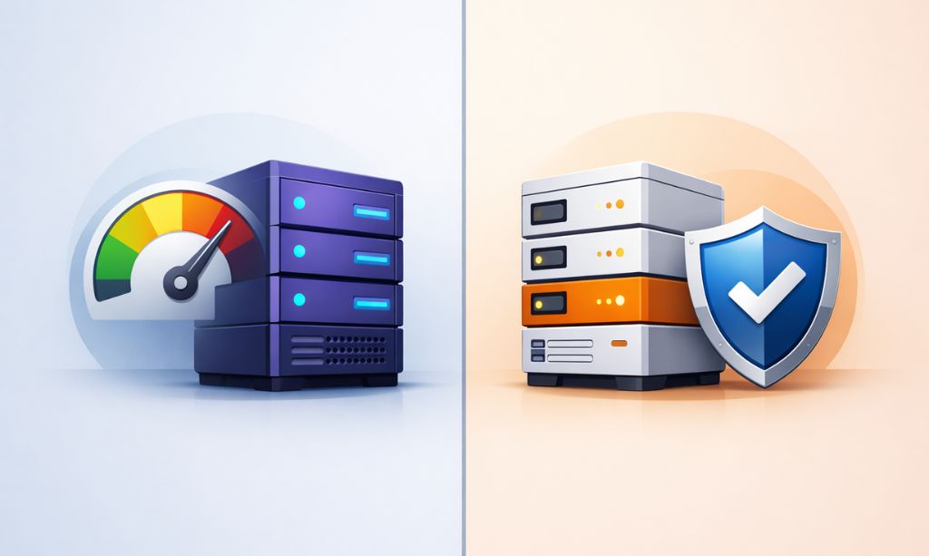 Hostinger vs Namecheap comparison showing web hosting performance and features