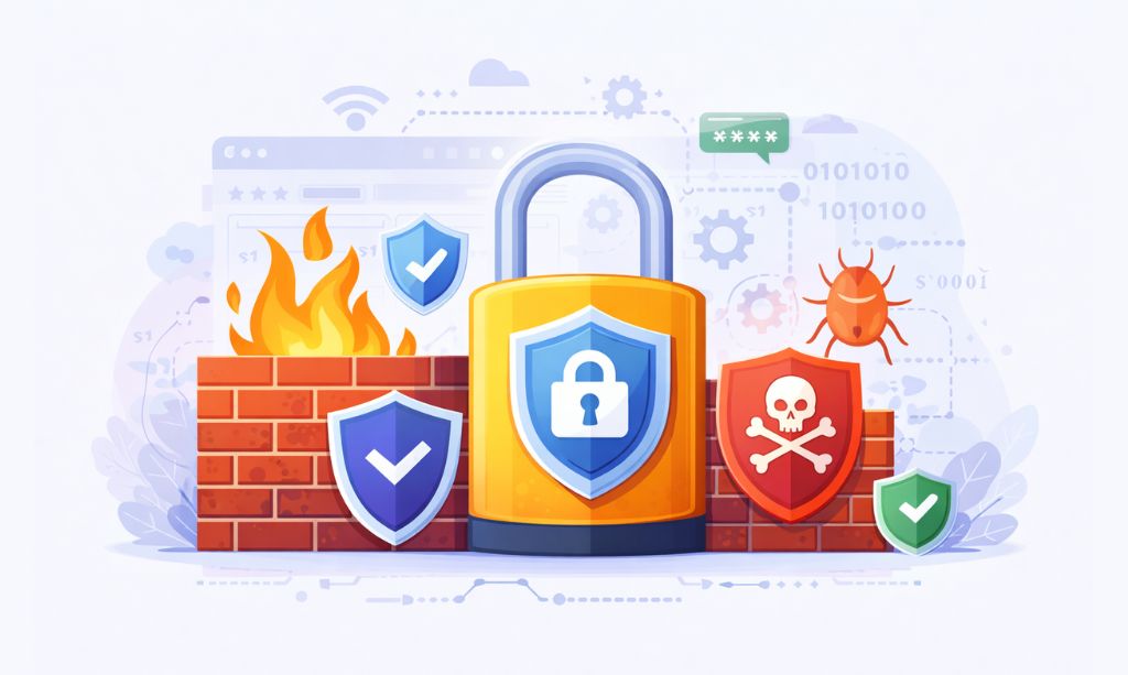 Website security features for beginners SSL, firewall, backups