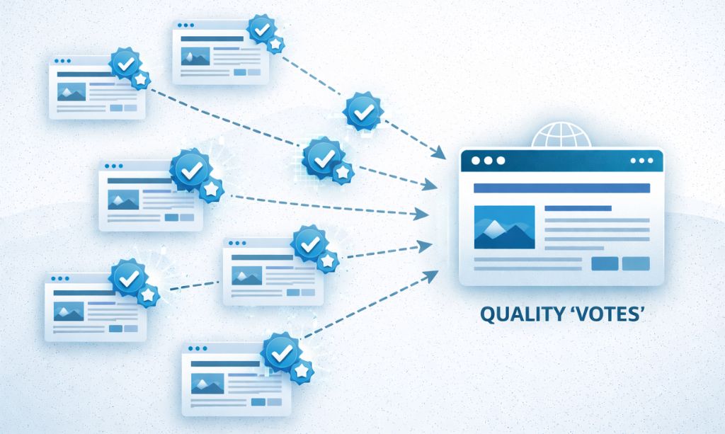 High-quality backlinks as votes of trust in off-page SEO