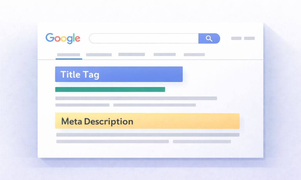 On Page SEO: The Complete Beginner’s Guide to Rank Higher in Google (2026) 5 Optimized title tag and meta description example for Google search results