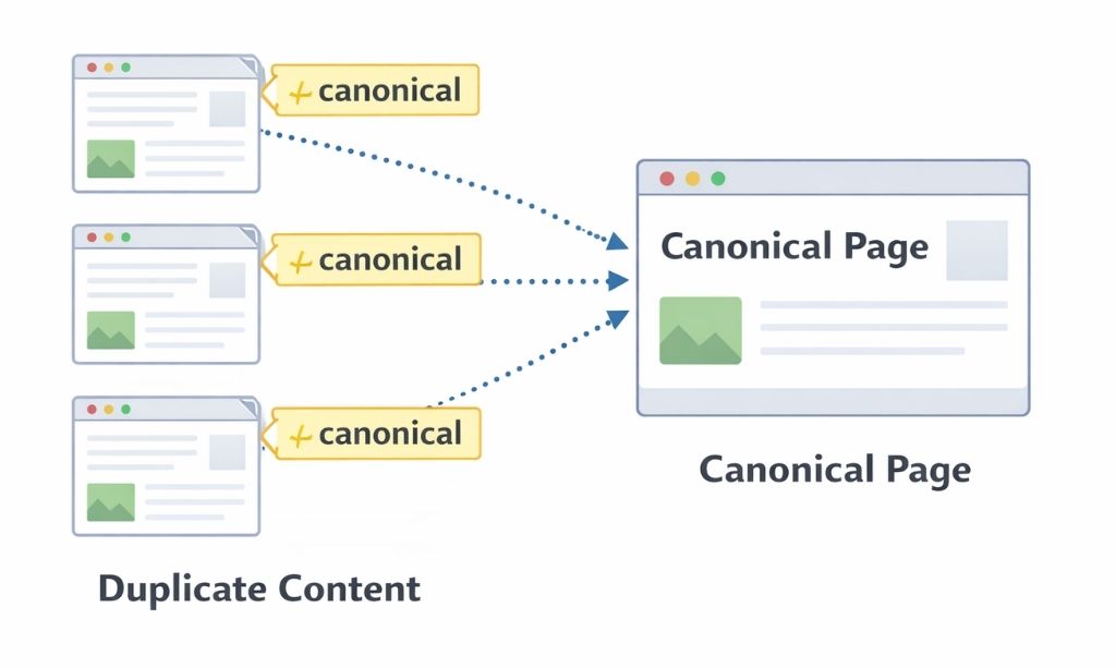 duplicate content canonical tag seo
