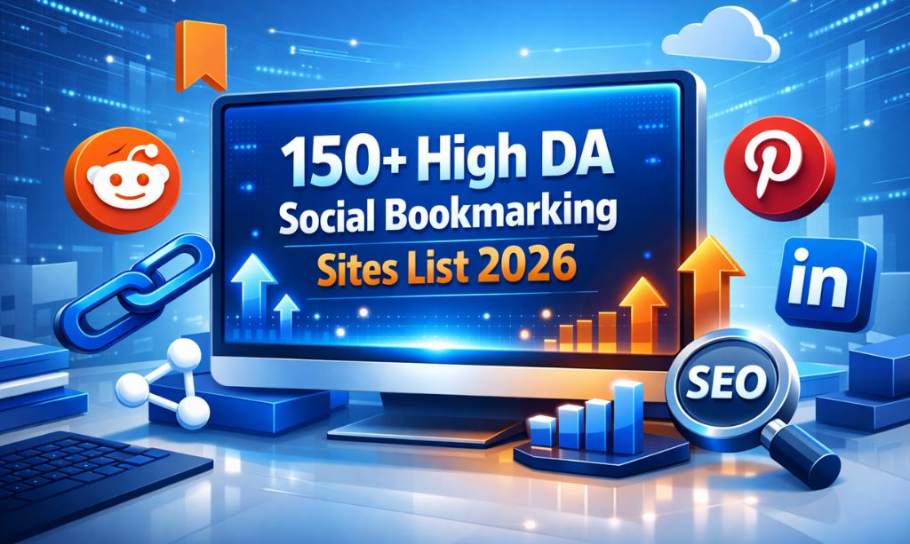 150+ High DA Social Bookmarking Sites List 2026 for SEO, faster indexing, and driving organic traffic.