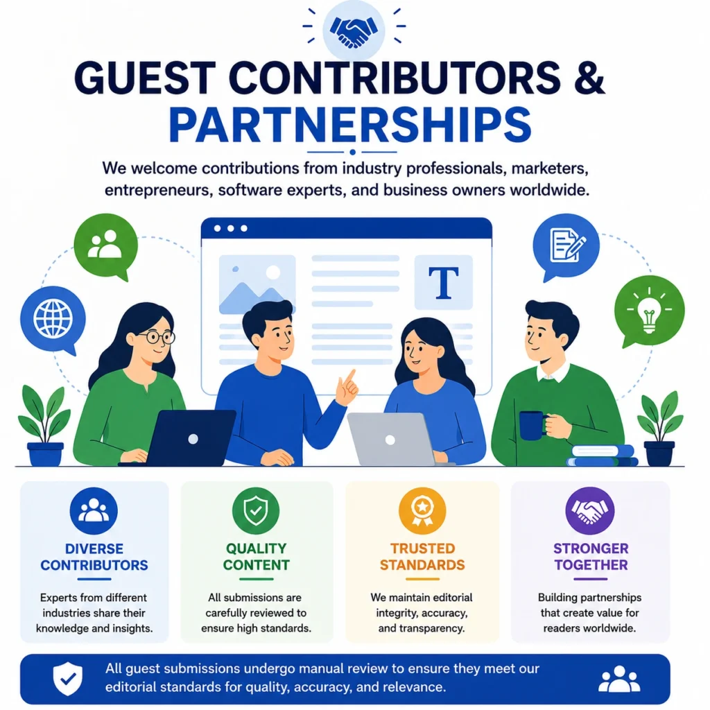 About Us Guest Contributors and Partnerships at Total InfoHub – welcoming industry professionals, marketers, entrepreneurs, and software experts worldwide.